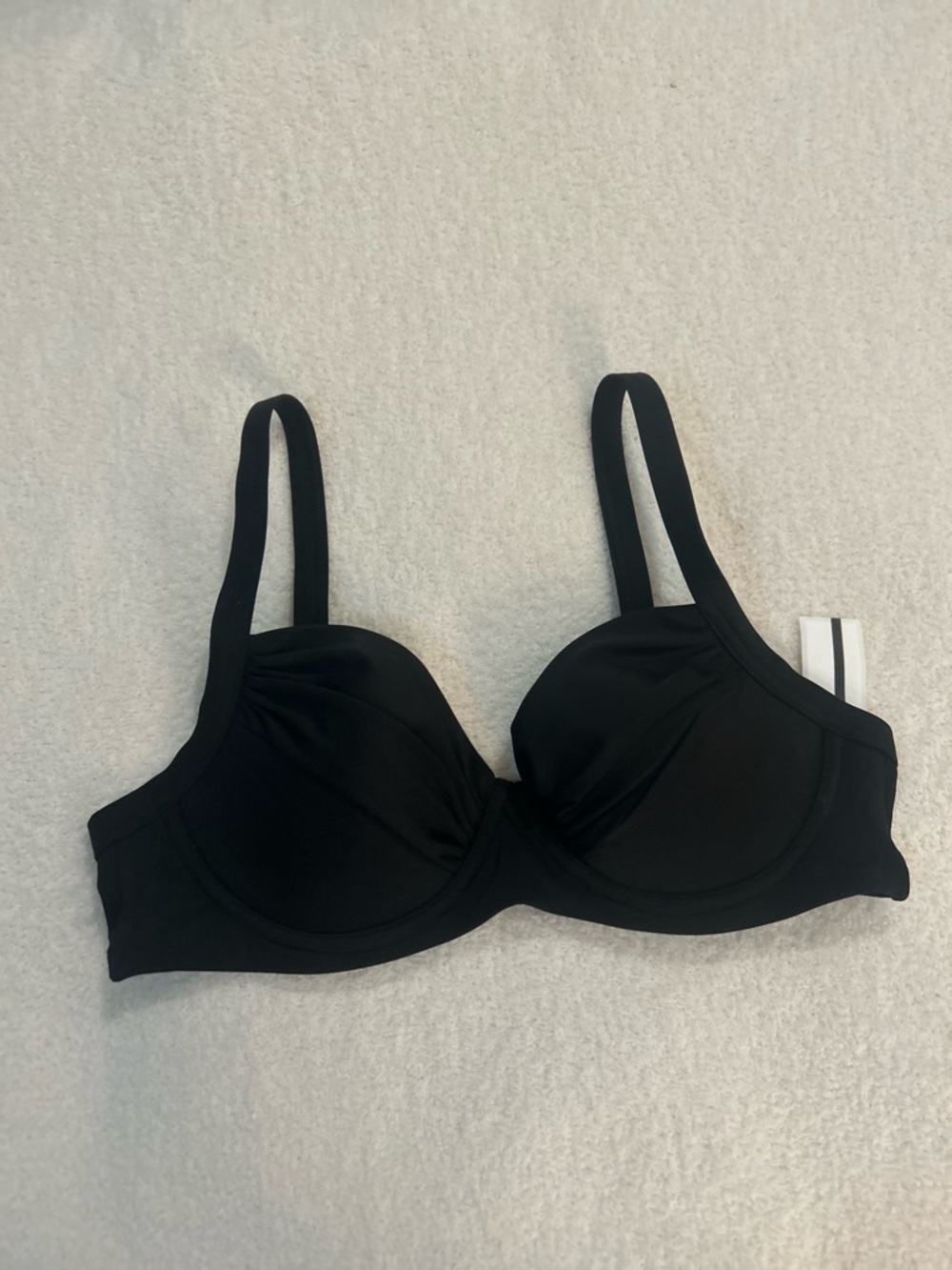 Lands' End Black Underwire Bikini Top